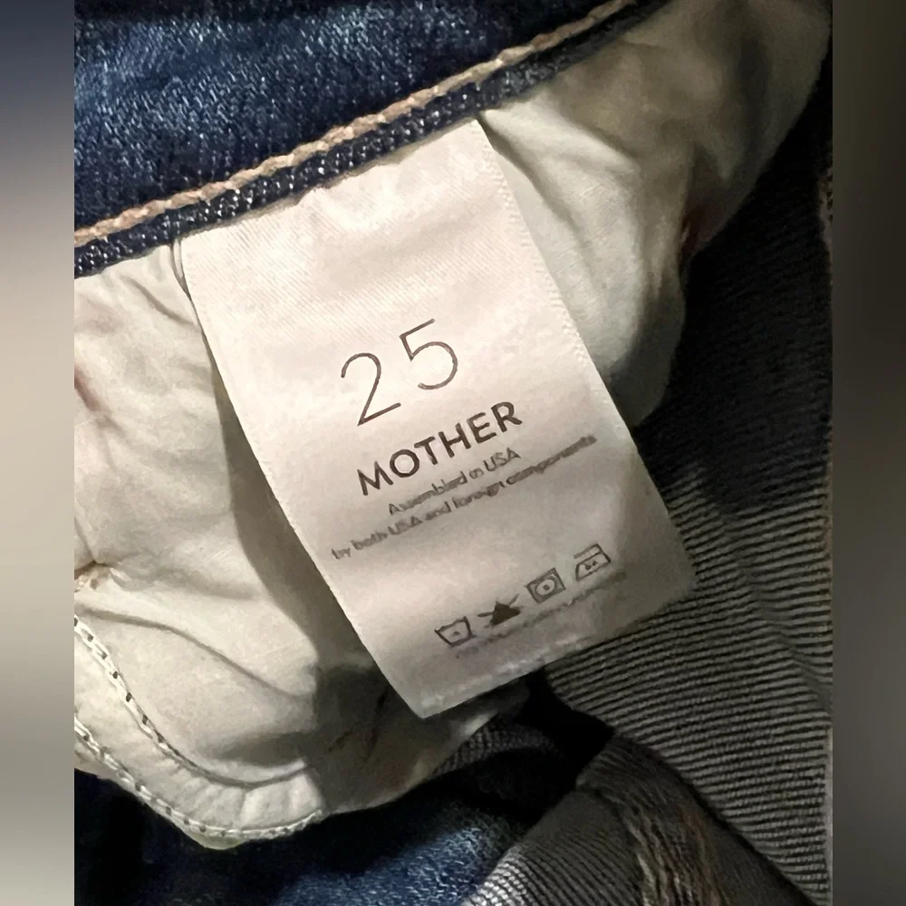 Mother Mid Rise Dazzler Ankle Fray Jean 25 New $238- anthropologie 😍 - Picture 15 of 16
